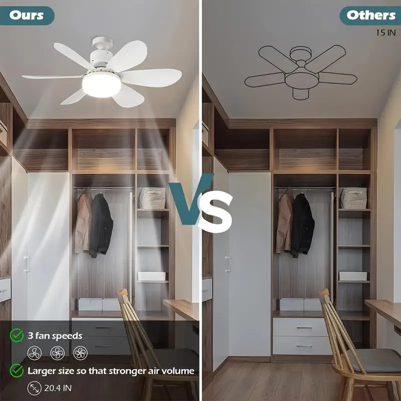 SmartBreez Ultra Quiet LED Fan Light