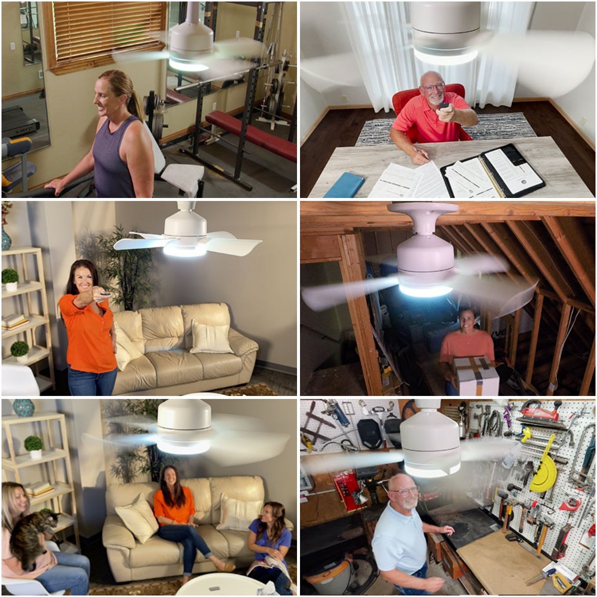 SmartBreez Ultra Quiet LED Fan Light